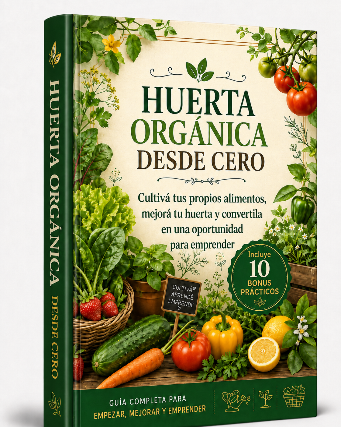 Huerta Orgánica Desde Cero – Guía Completa + 10 Bonus 🌱50% off
